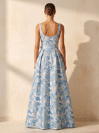 A-Line/Princess Strapless Jacquard Mini Homecoming Dresses with Bow & Pearls (SHI22370552)