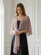 A Line Scoop 3/4 Sleeve Long Mixed Mother of the Bride Dresses with Sequins (SHI22500171)