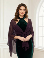 Jacquard A Line V Neck Ruffles Corset Mother of the Bride & Groom Dresses (SHI22500967)