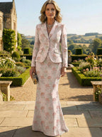 Two-Piece Mermaid Long Sleeve Floor-Length Mother of the Bride Dresses with Blazer Jacket (SHIA22500213)
