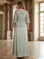 Mermaid Off Shoulder Short Sleeve Long Elegant Mother of the Bride Dresses with Sequin (SHI22500242)