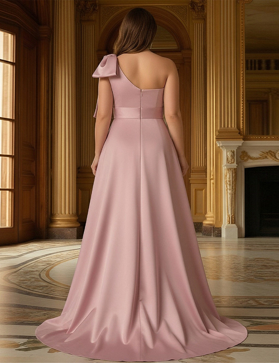 Sheath Silk Off Shoulder Ruched Maxi Mother of the Bride & Groom Dresses (SHI22500808)