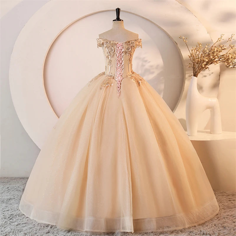 Cheap 15 Quinceanera Dresses Ball Gown Classic Lace Party Dress Prom Gown 15 Year Old Dresses For Quinceanera Customized