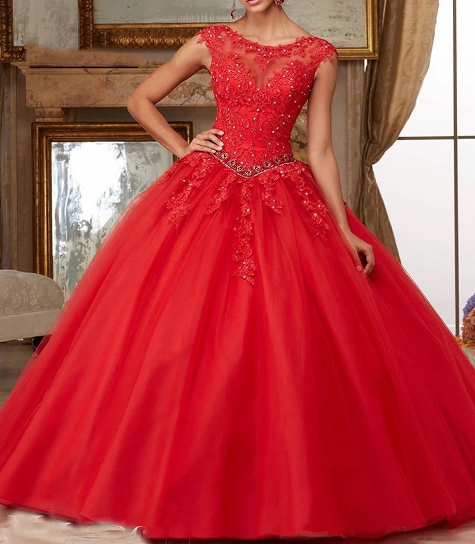 2026 Quinceanera Dresses Sweetheart Elegant Tulle Appliques Ball Gown Graduation Party Derss Vestidos De 15 Años