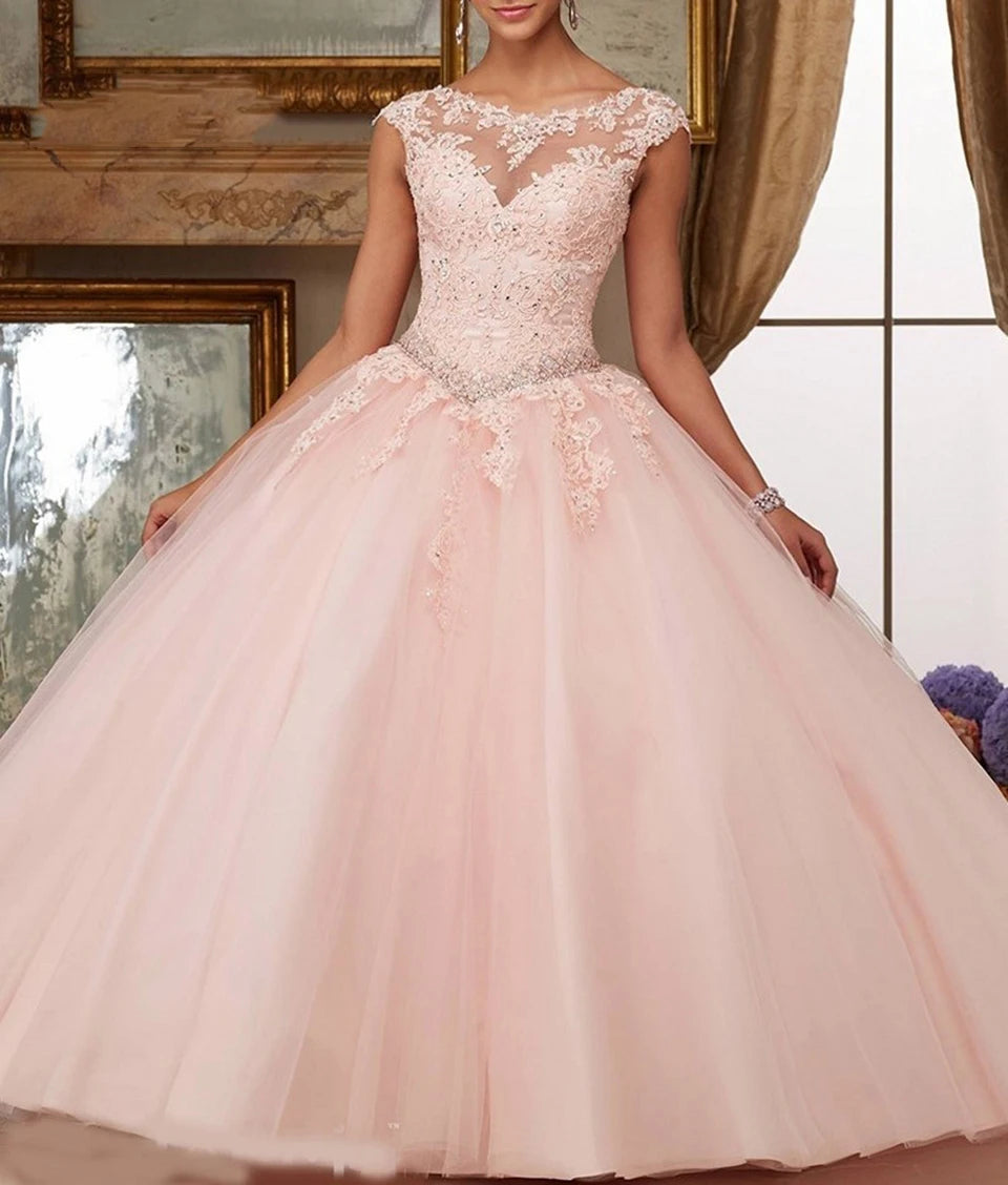 2026 Quinceanera Dresses Sweetheart Elegant Tulle Appliques Ball Gown Graduation Party Derss Vestidos De 15 Años
