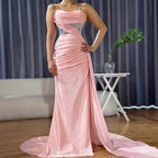 Abito da Ballo Elegante Rosa con Glitter e Spacco LA72997