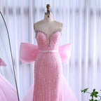 Abito da sera lussuoso con fiocco rosa Dubai LA73061A