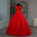 Fora do ombro roxo quinceanera vestidos doce flor vestido de festa luxo apliques vestido de baile foto real vestido de baile boho