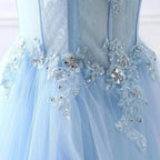 Nova luz azul suor longo senhora menina mulheres princesa baile de formatura banquete festa de casamento vestido de noiva