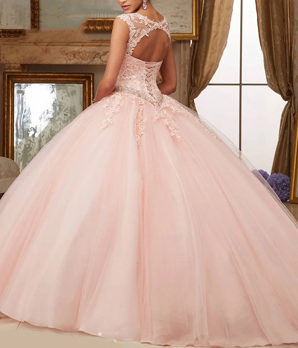 2026 Quinceanera Dresses Sweetheart Elegant Tulle Appliques Ball Gown Graduation Party Derss Vestidos De 15 Años