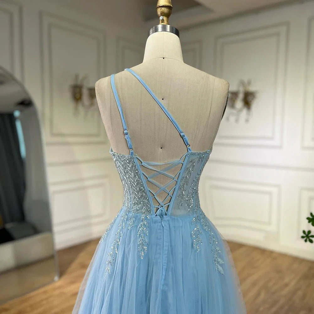 Serene Hill  Abito da Ballo Spaghetti Strap Asimmetrico a Spalla Singola Linea A 2025 LA72589