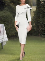 Elegant Column Sheath Mother Of The Bride Dress With Ruffles