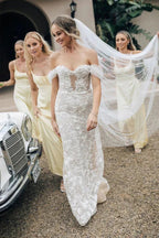 Vestido de Dama de Honra Amarelo Longo com Alças Finas BD132