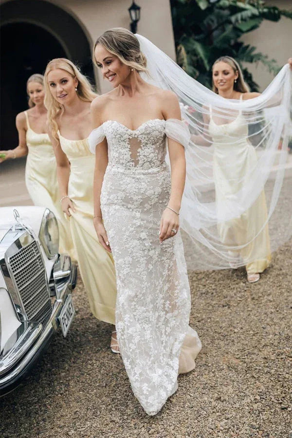 Vestido de Dama de Honra Amarelo Longo com Alças Finas BD132