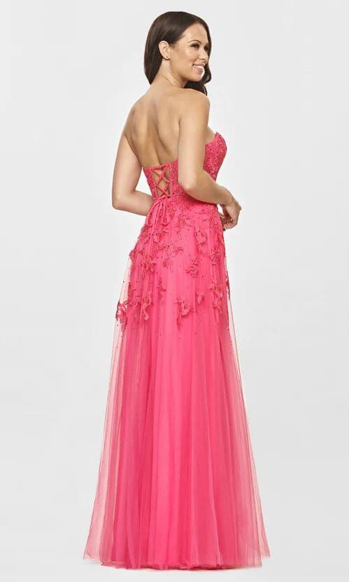 Vestido de baile longo de renda com decote coração e sem alças SYP78