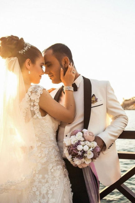 Vestido de novia de tul sin mangas, fluido, de gasa, estilo bohemio de verano