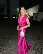 Sexy V Neck Mermaid Evening Dress Gala Dress Y5260