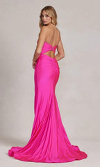 Fuchsia Prom Dress Sweetheart Strapless Formal Dress SYP47