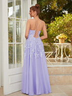 Vestido formal de tul largo hasta el suelo para baile de graduación SYP164