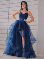 Vestidos Formais com Camadas de Tule Decote em V Vestidos de Baile SYP17