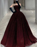 Strapless A-line Tulle Prom Dress Chic Evening Dress Y2030