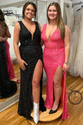 Vestido de Cerimónia com Decote Profundo e Fenda SYP147