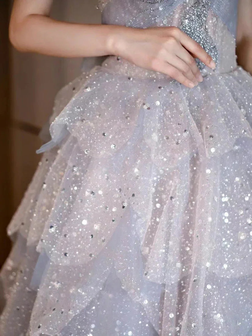 Vestido de Bola Brillante y Lujoso, Vestido para Dulces 16, Vestido de Princesa, Y2403