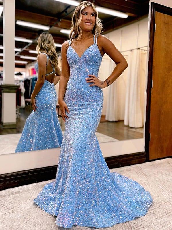 Vestidos de Baile com Lantejoulas de Veludo Franzidos SYP139