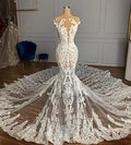 Custom Made Mermaid Wedding Dress With Lace Appliques Custom Size Available