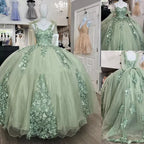 Vestido de Baile de Mulher com Alças Finas, Aplicação de Renda para Festa de 15 e 16 Anos, Modelo Y3038