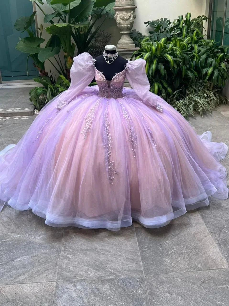 Vestido de baile vintage de tul, vestido para dulce dieciséis, vestido de princesa Y2353