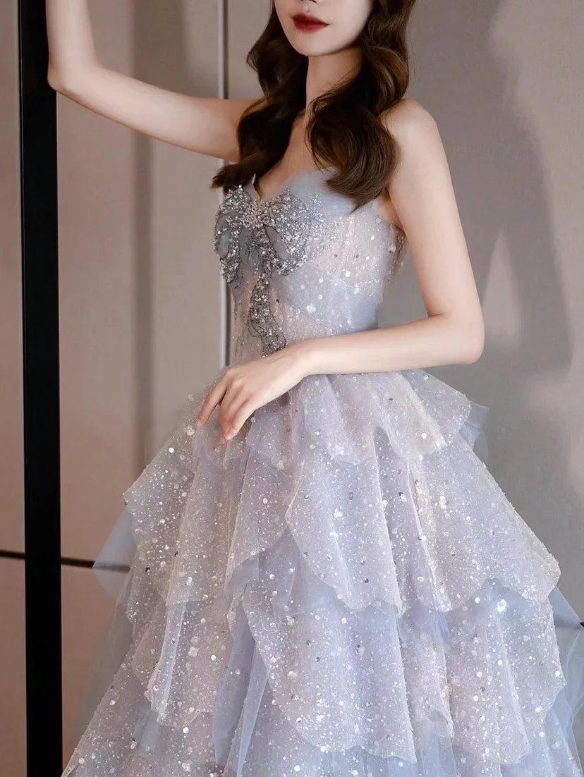 Vestido de Bola Brillante y Lujoso, Vestido para Dulces 16, Vestido de Princesa, Y2403