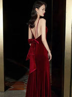 Robe longue de bal sirène marron, robe de soirée charmante Y1639