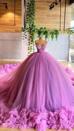 Vestido de Baile com Decote Coração em Tule Vestido de 16 Anos Y5821