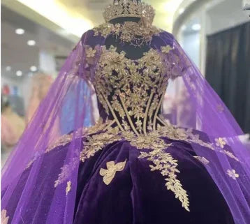 Vestidos Deslumbrantes de Princesa Roxa para Quinceanera, Vestido Roxo Doce 16 Y6560