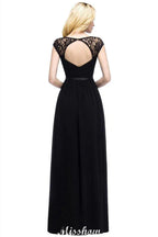 A-Line Chiffon Bridesmaid Dresses Scoop Cap Sleeves Wedding Party Dress