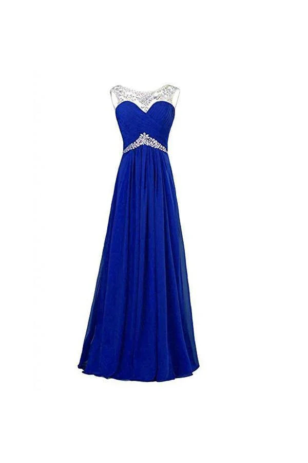 A-line Chiffon Bridesmaid Evening Party Prom Ball Gown PG256