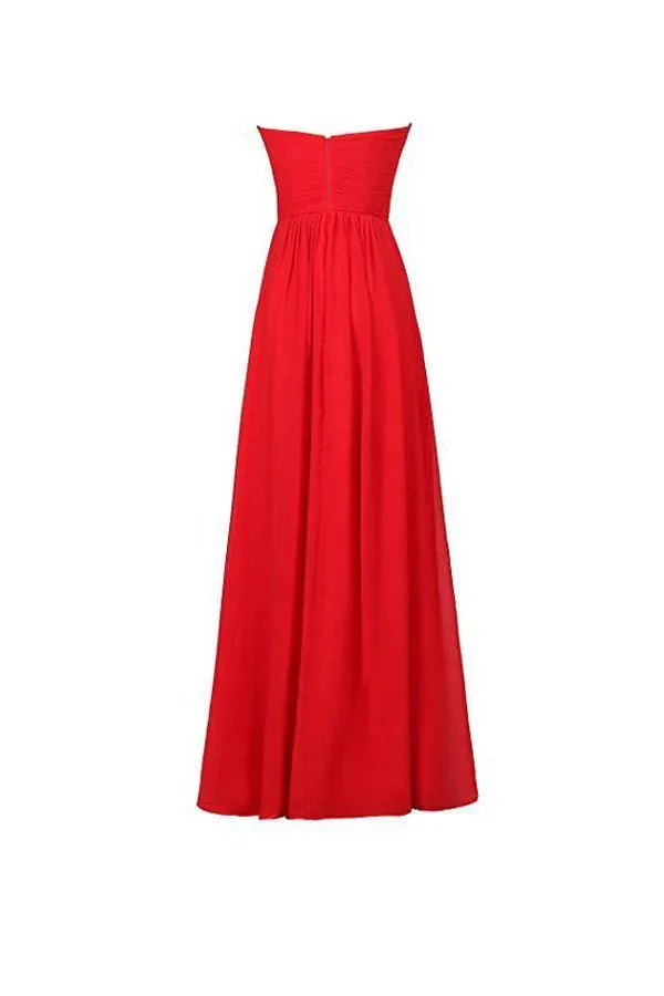 A-line Chiffon Sweetheart Bridesmaid Long Evening Gown PG248