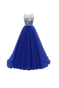 A-line Prom Dress lace bridesmaid long evening gowns PG246