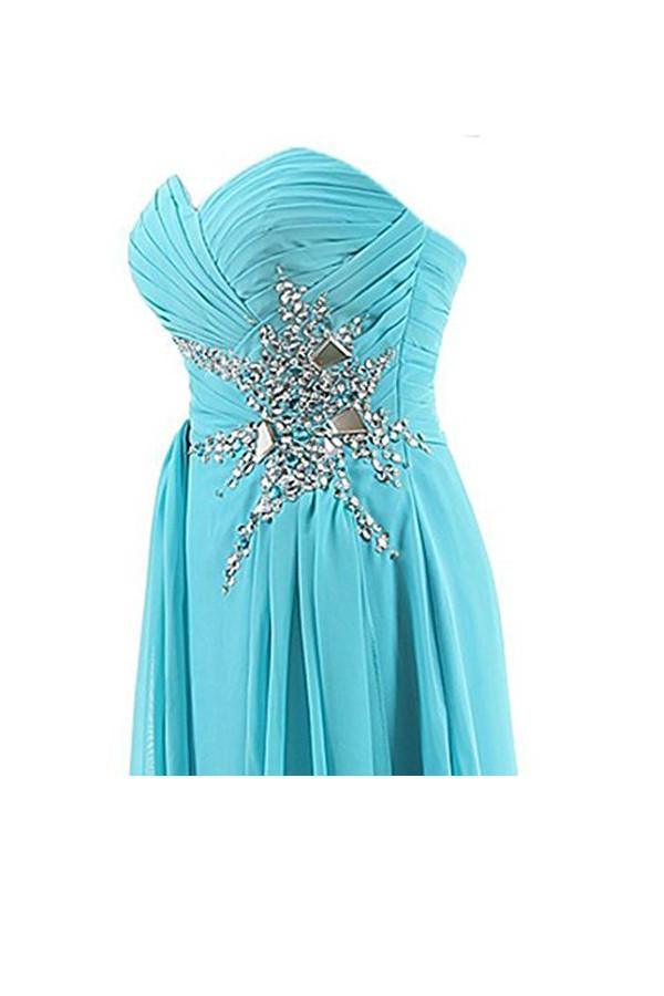A-line Sweetheart Beading Chiffon Prom Dress Evening Gown PG262