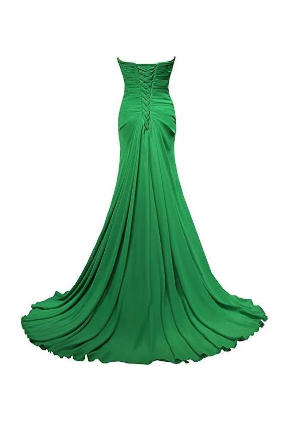 A-line Sweetheart Floor Length Chiffon Bridesmaid Dresses BD021