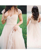 A-Line/Elegant Sweetheart Sleeveless Floor-Length Ruched Chiffon Prom Dresses
