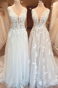 Open Back Ruffles A Line Sweetheart Wedding Dress With Lace Appliques
