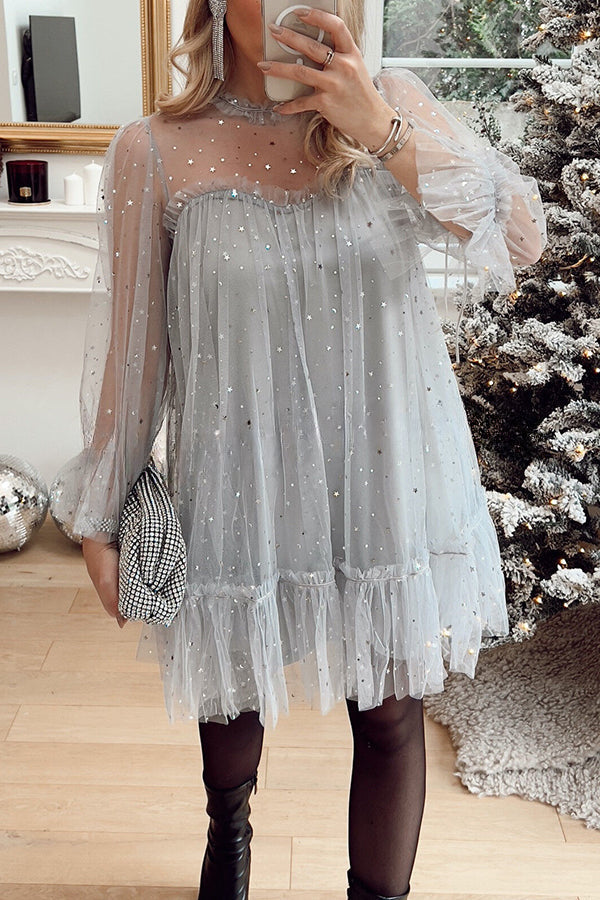 Robe bébé-fée en tulle scintillante "Petite étoile"