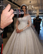 Bmbridal Long Sleeves Lace Plus Size Wedding Dress On Sale