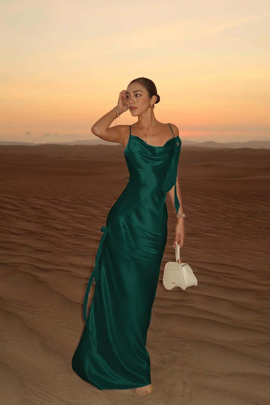 Spaghetti Strap Backless Mermaid Prom Dress With Pleated Hem