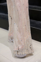 Amazing Illusion High Neck See-through Party Jumpsuit Sleeveless Prom Wear