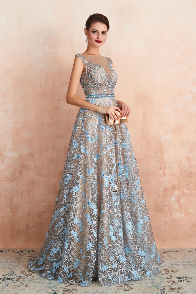 Amazing Sleeveless aline Evening Swing Dress Floral Wedding Party Dress