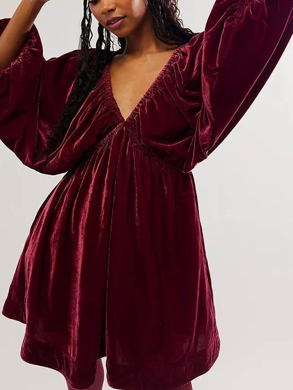 Vestido mini de terciopelo Portia 