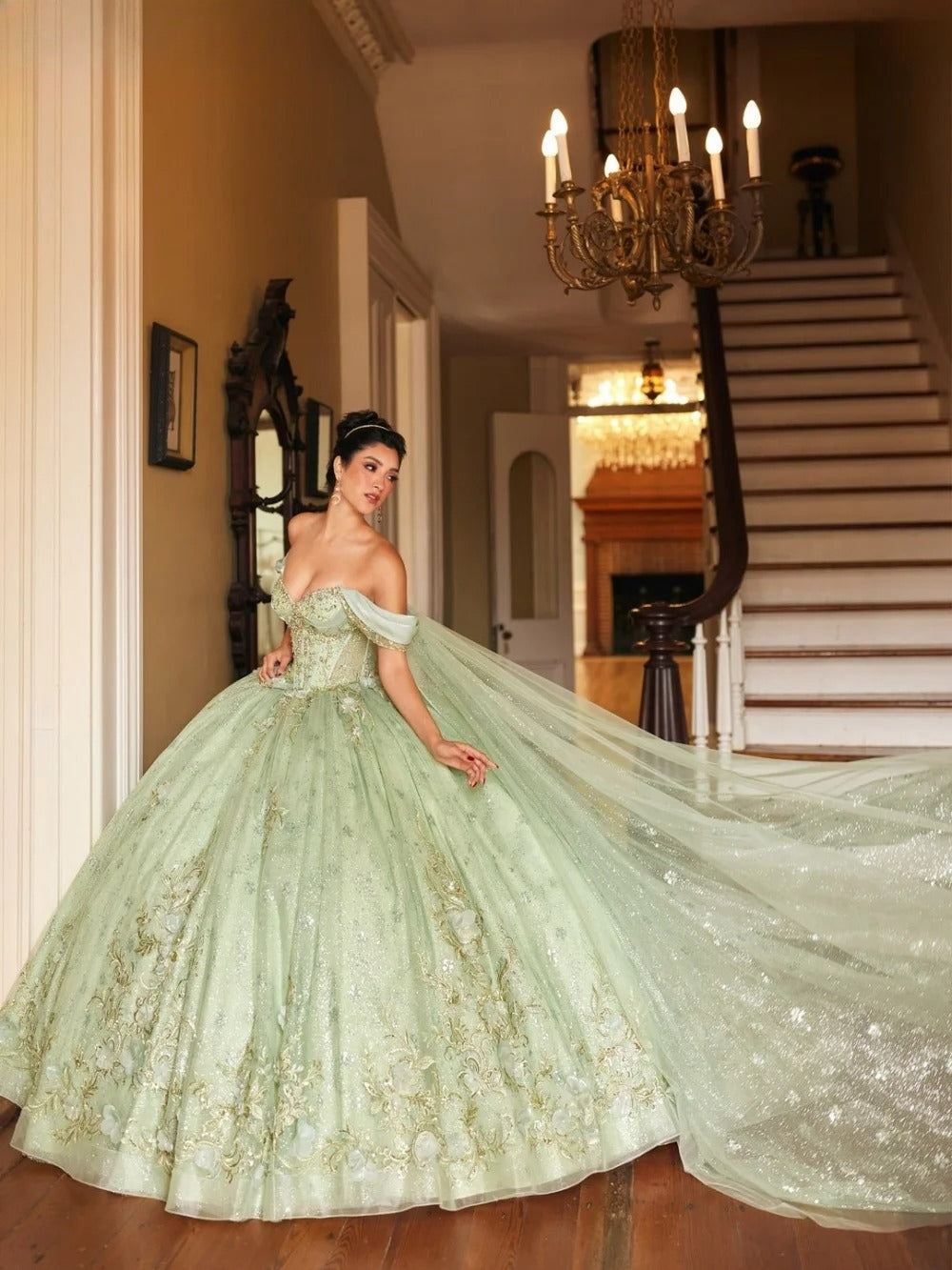 Popular fora do ombro quinceanera vestido 2025 encantador 3d flor vestido de festa brilhante sem mangas sem alças vestido de festa 16 personalizado